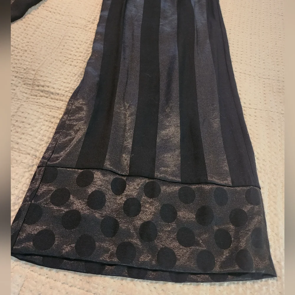 Victoria'a Secret NWT Black Striped Wide-Leg Palazzo Pants Silky Coquette XL